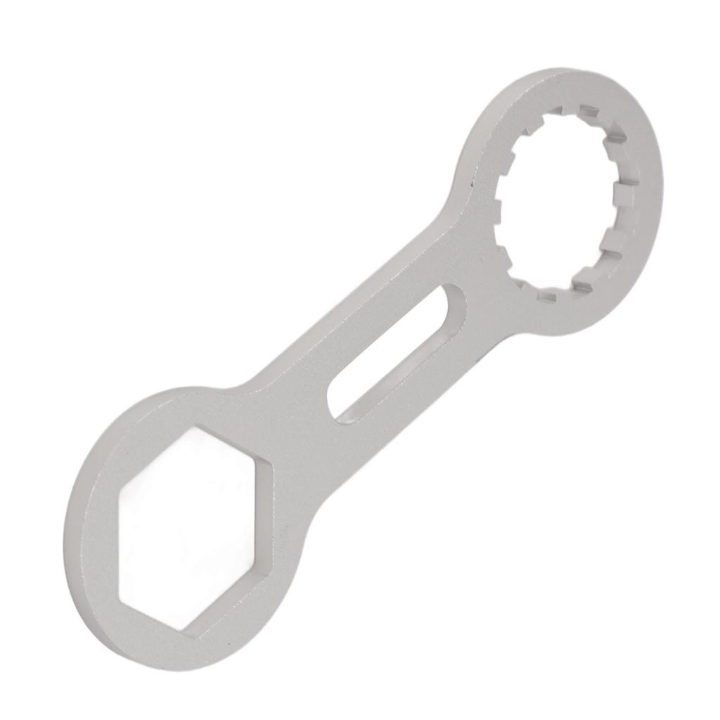 Bicycle Front Fork Wrench Silver Lightweight Rugged Rustproof Mountain Bike Front Fork Spanner for Mechanical Front