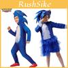 Sonic cosplaykostuum/jumpsuit voor kinderen, perfect voor Halloween-rollenspel.