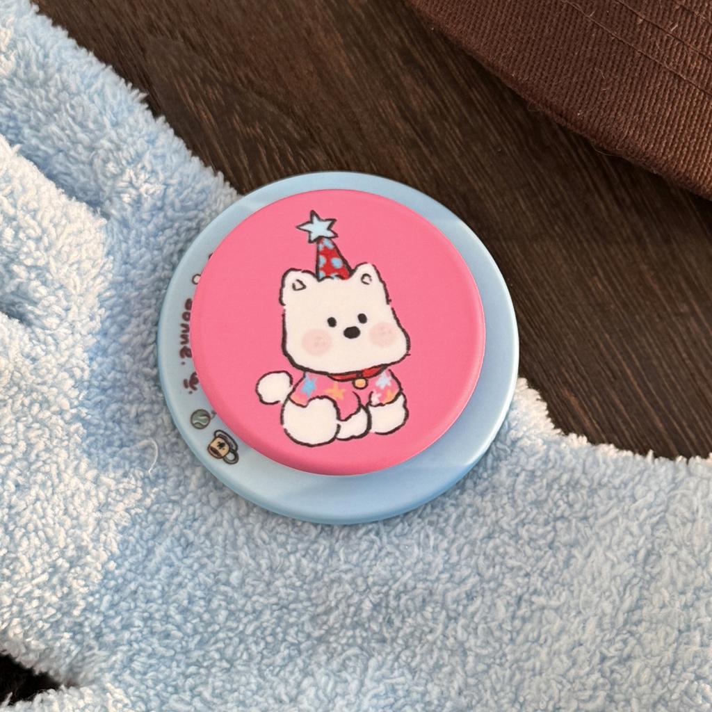 Magnetic Suction Bracket Is Suitable for Apple iPhone16 Mobile Phone Case 17promax Children's Fun Cute Dog 14 Film 15