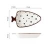 Japanese Creative Ceramic Snack Plate Dried Fruit Nut Snack Plate Grid Fruit Plate Small Vegetable Plate Household Tableware