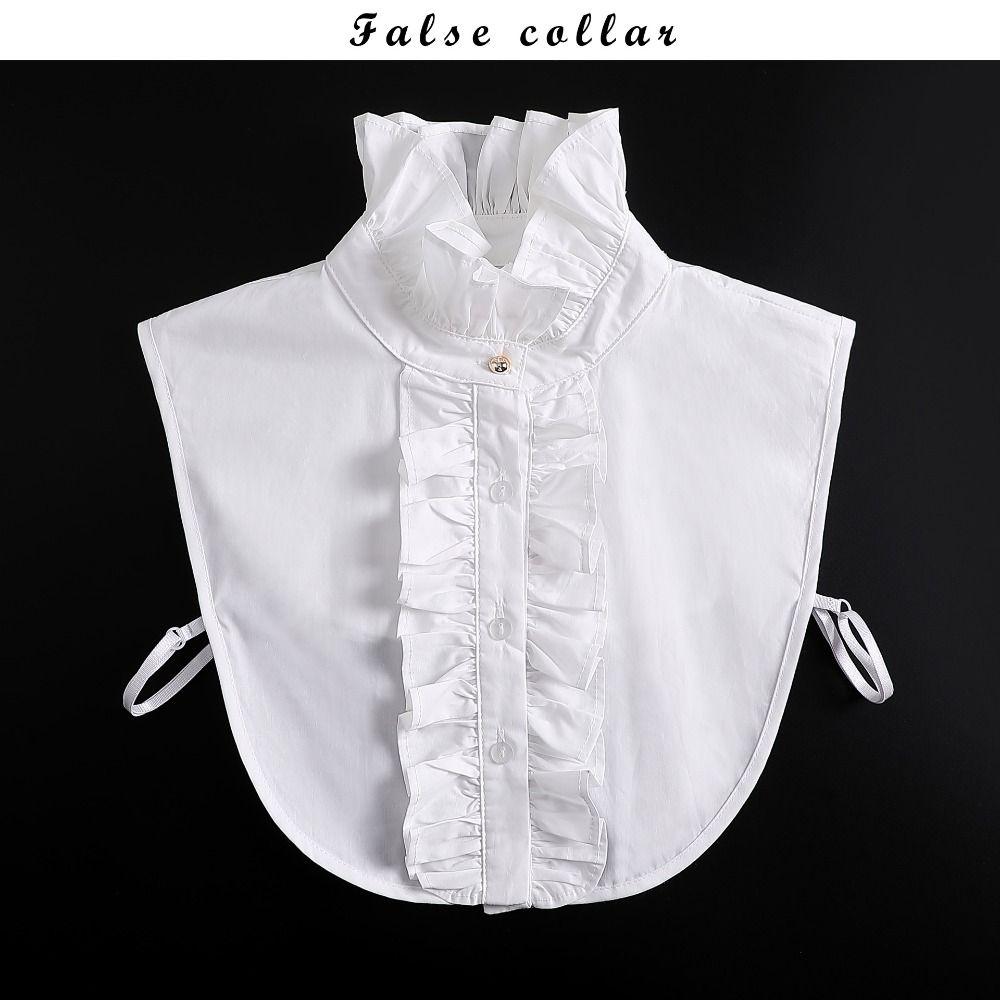 Ruffle Detachable Fake Collar White False Blouse Collar Simple Adjustable Neckline Female