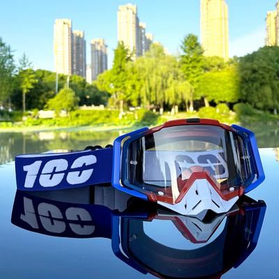 100 Gogle Motocyklowe Pyłoszczelne Okulary Wyścigowe Wiatroodporne dla Mężczyzn i Kobiet Motocross Jazda na Rowerze Narciarstwo Outdoor Off-Road Gogle na Motocykl