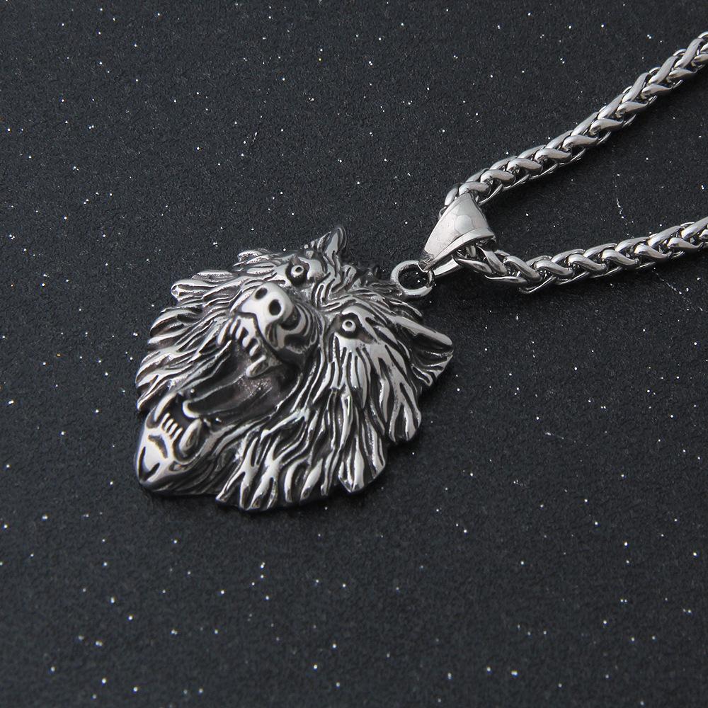

Модное ожерелье с подвеской в виде волка в стиле викингов для мужчин и женщин в стиле хип-хоп и панк Single pendant