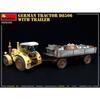 Miniart 1/35 Scale German Tractor D8506 with Trailer Plastic Model Kit MA38038 MIN38038