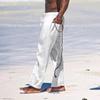 Summer Men's Straight Leg Pants Breathable Cotton and Linen Loose Casual Sports Trousers