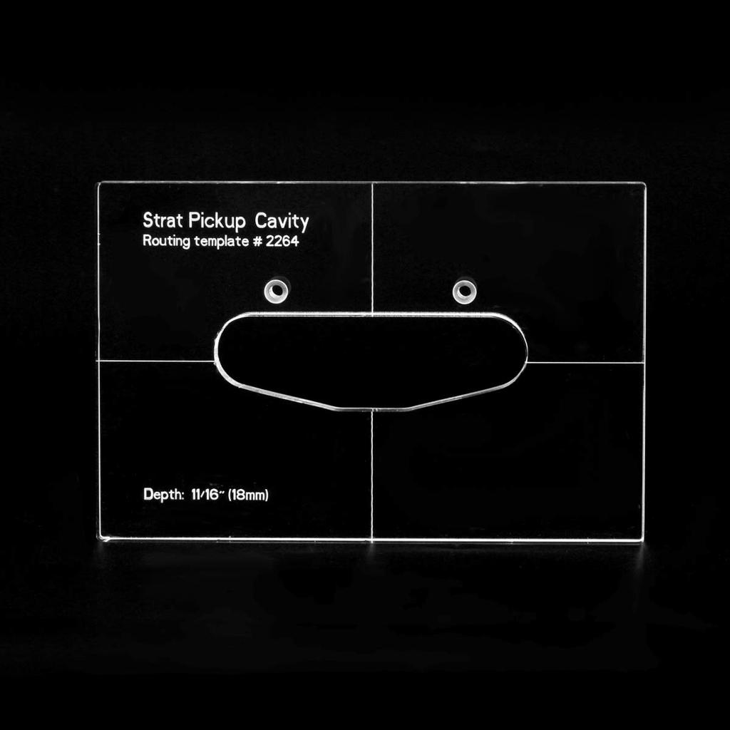 Musiclily Pro Single Coil Pickup Cutting Acrylic Template for Standard Strat Electric Guitar Body