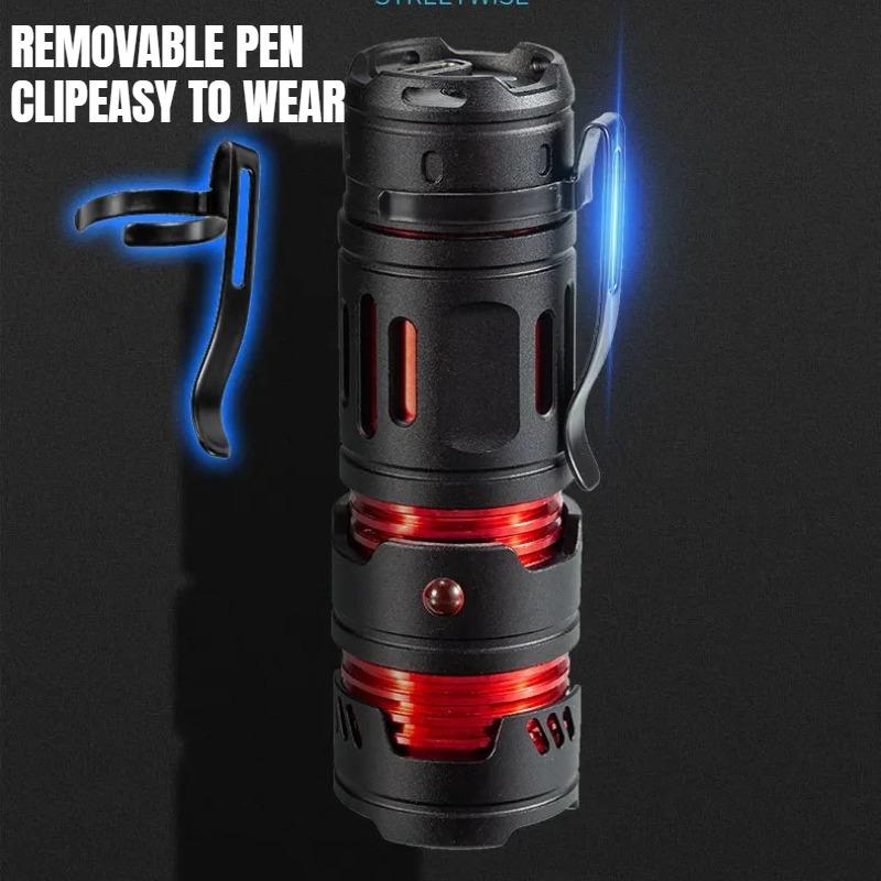 Mini EDC Flashlight Rechargeable Pocket Torch Light Outdoor Camping Fishing Hiking Self Defense Emergency Keychain Flashlights