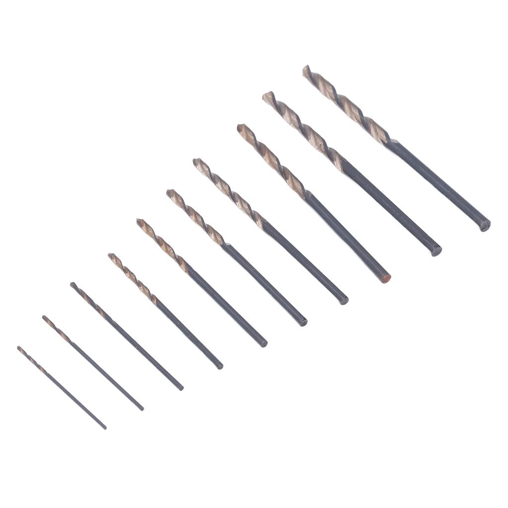 0.8-3.0mm HSS Drill Bit Set High Speed Steel Portable Drilling Carving Hole Punching for Walnut Beeswax Wood Hardened Metal Stainless Steel