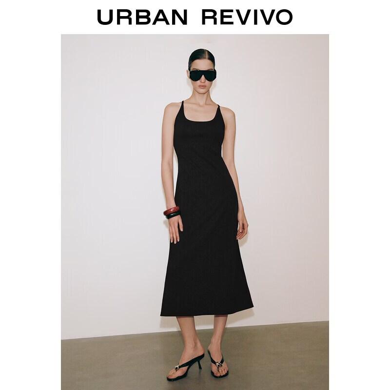 UR2026 Women s Lace U-Neck Slim Camisole Dress L