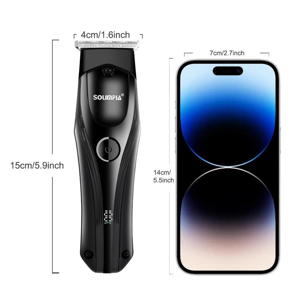 Solimpia Hair Clippers Beard Trimmer for Men Cordless Barber Clippers for Hair Cutting Machine Rechargeable Beard Trimmer