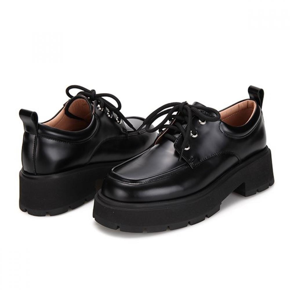 BARBARA Leder Chunky 5cm Derby Loafer Bbg540bk
