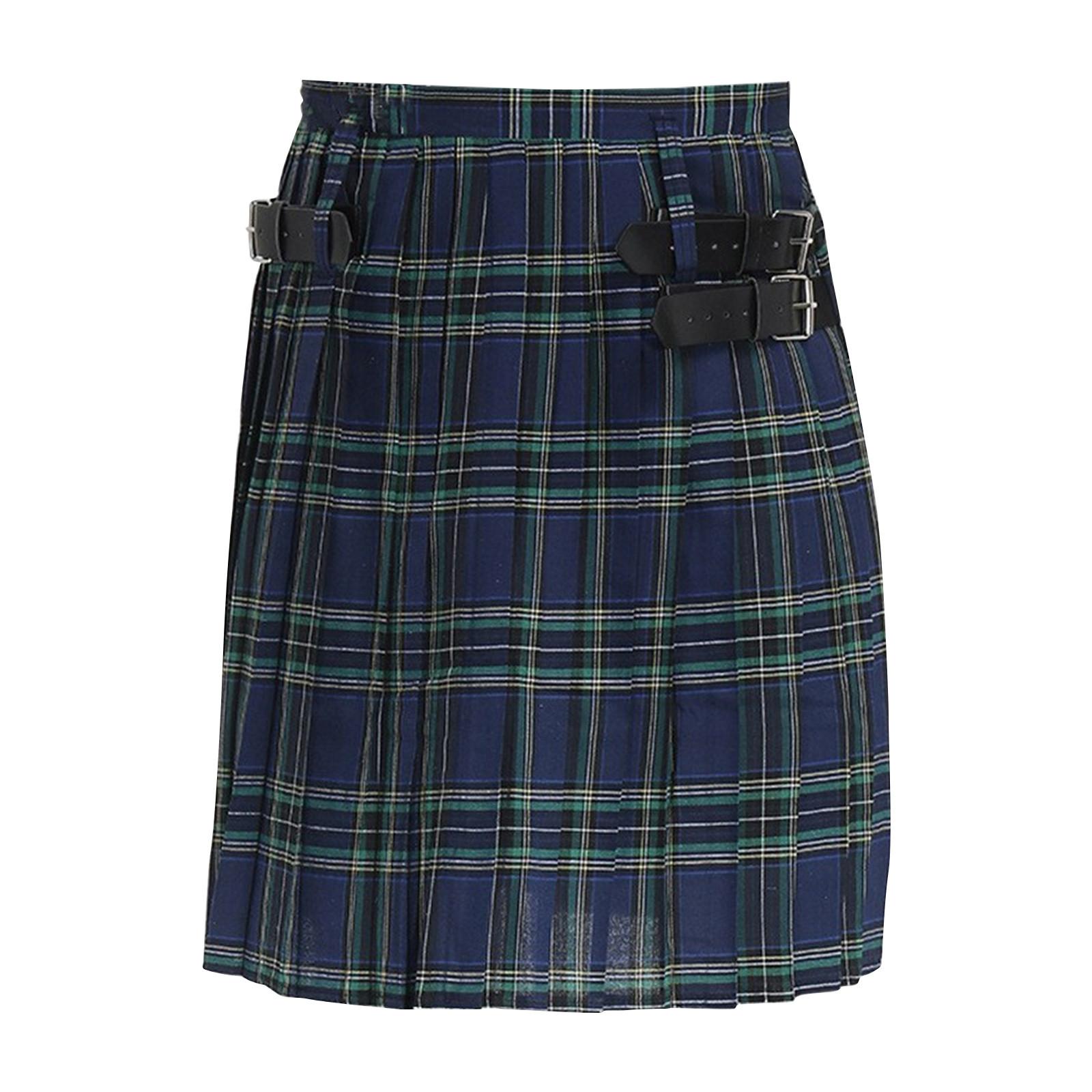 

Мужской килт Utility Pin Scottish Tartan Apparel Black Stewart Pockets Kilts XL тёмно-синий