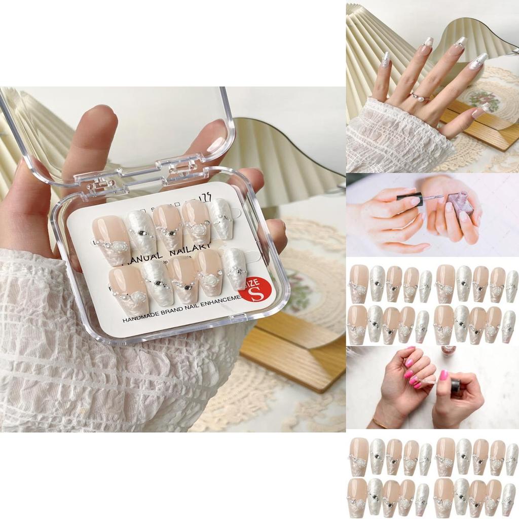 Handmade Long Floral Nail Sticker Wholesale For Women Xs S M L Pure Desire Style