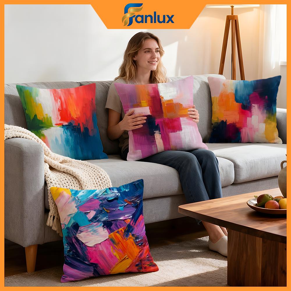 Art Color Farbe Kissenbezug Stück Dekorative Bezüge Weiche Kissenhülle für Sofa Couch Dekor x x Kissenbezüge