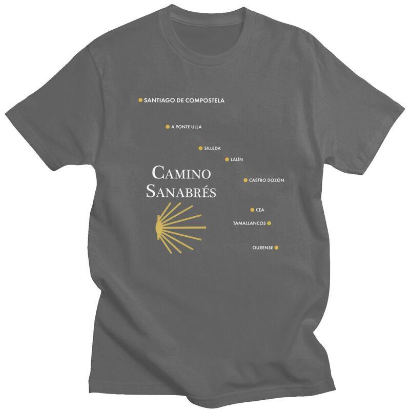Custom Fashion Buen Camino De Santiago T Shirts Men ShortSleeve El Camino Way Tshirt Casual Tee 100 Cotton Oversized Tshirts