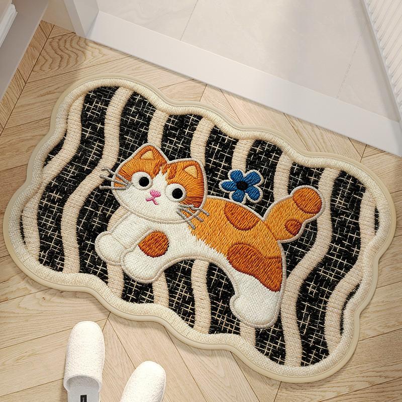 Cartoon Shaped Bath Mat Quick Dry Non Slip Bathroom Door Rug Home