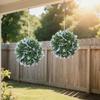 Set Of 2 Artificial Plant Topiary Balls UV Protected Fake Decorative Plants Blue