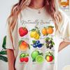 Naturally Sweet Comfort Colors® T-Shirt, Retro Vintage Fruit SweaT-Shirt, Trendy Graphic Tee, Strawberry Apple Peach Lemon Blueberry Shirt