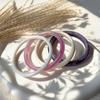 3/4 Pcs Multicolor Round Bangles Smudged Cuff Bracelet Set Vintage Thin Resin Bracelet Set  Gifts