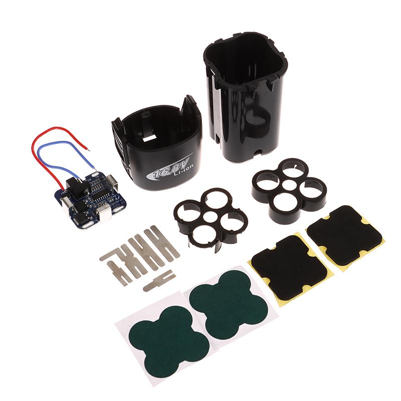 4S Bms 18650 Lityum Pil Depolama Kutusu 16.8V Bms Pcba Elektrikli Alet İçin Tutucu Nikel Kapasite Etiketi Pil Olmadan