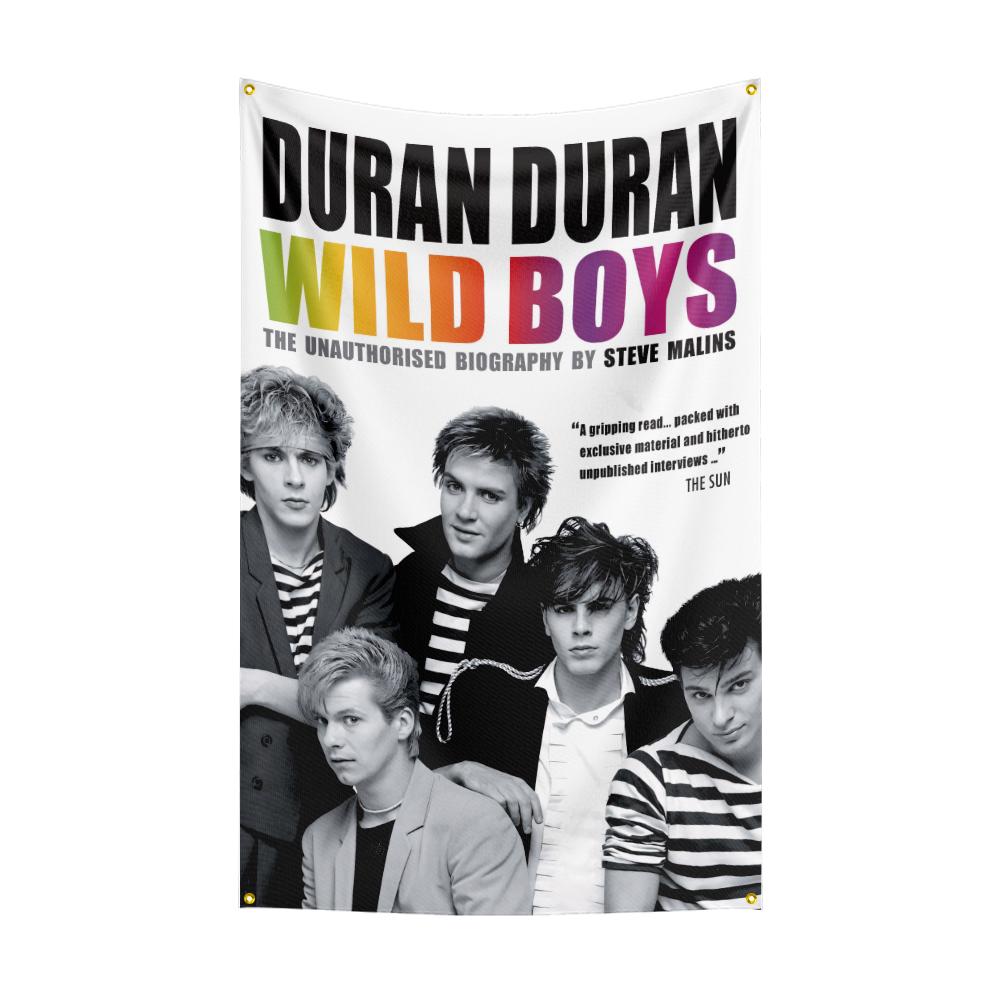 THE D-Duran Duran Flag Rock Music Band Banner HD Printing Tapestry Exhibition, Music Band Fans, Garage Decor