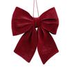 Velvet Christmas Bow Red Christmas Tree Ornament Christmas Hanging Ornament  Party Decorations