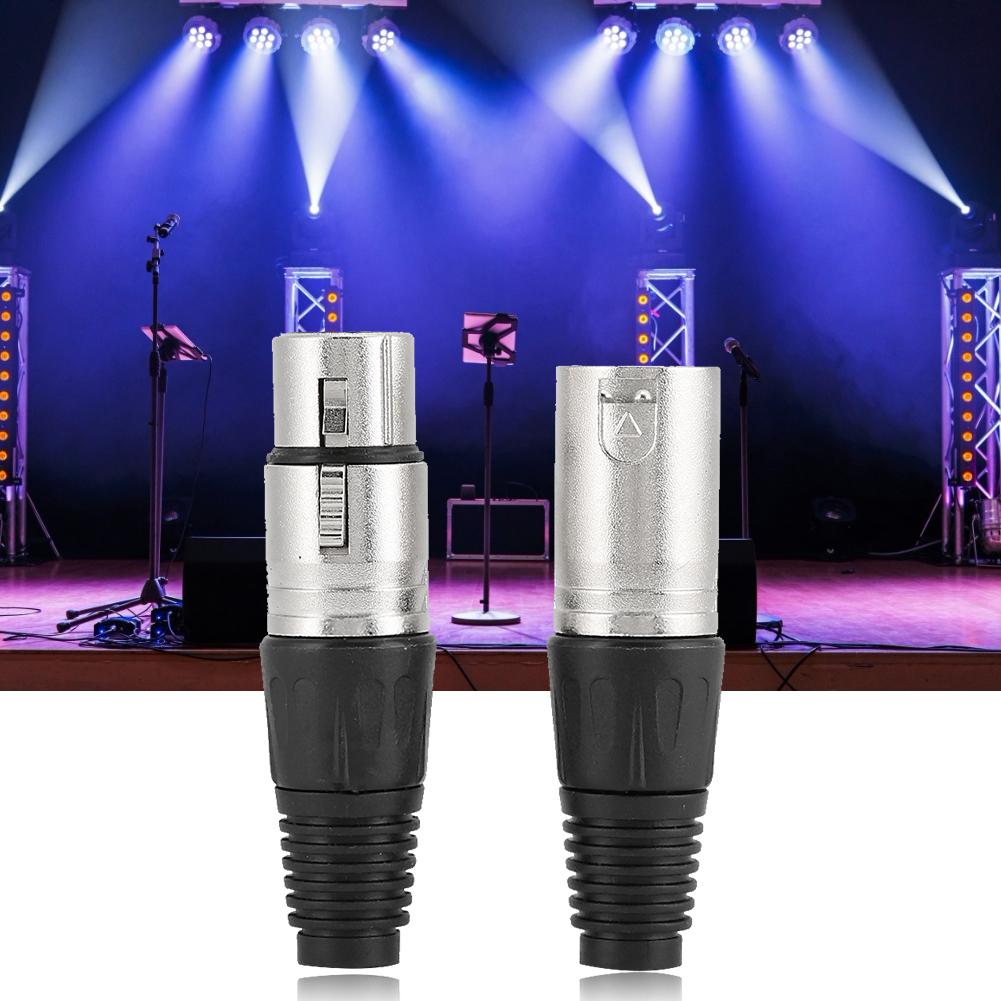 5 Pair of 3 Core Balance Plug Audio Socket for Power Microphone Connector