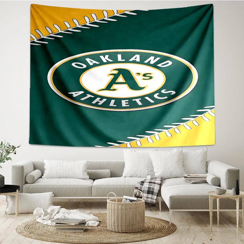 Athletics Oakland Emblem Quick-Dry Tapestry Hanging for Bedroom,Livingroom, Playroom,Decor Art Room Wall Tapestry Holiday and Birthday Gifts