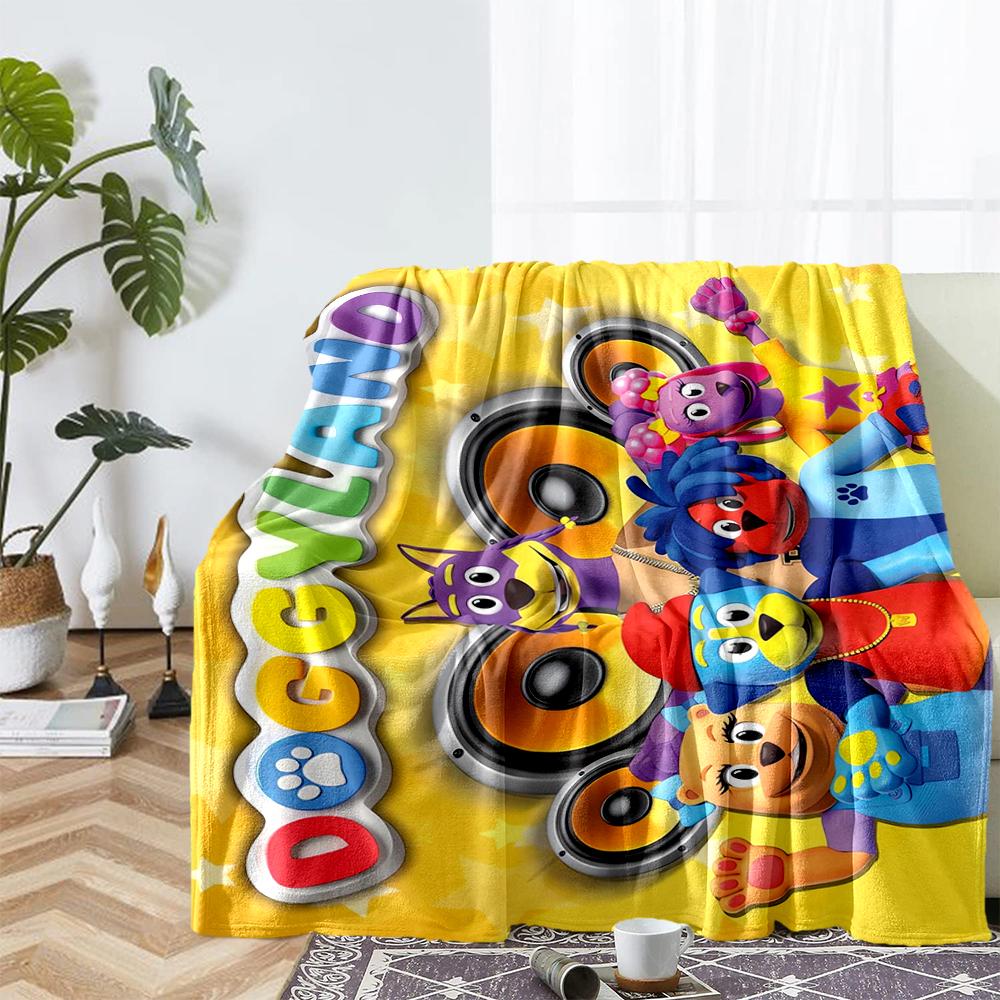 Doggyland Theme Printed Blanket - Perfect for Couch, Bed, Travel & Outdoor Use | Machine Washable, Cozy & Durable.