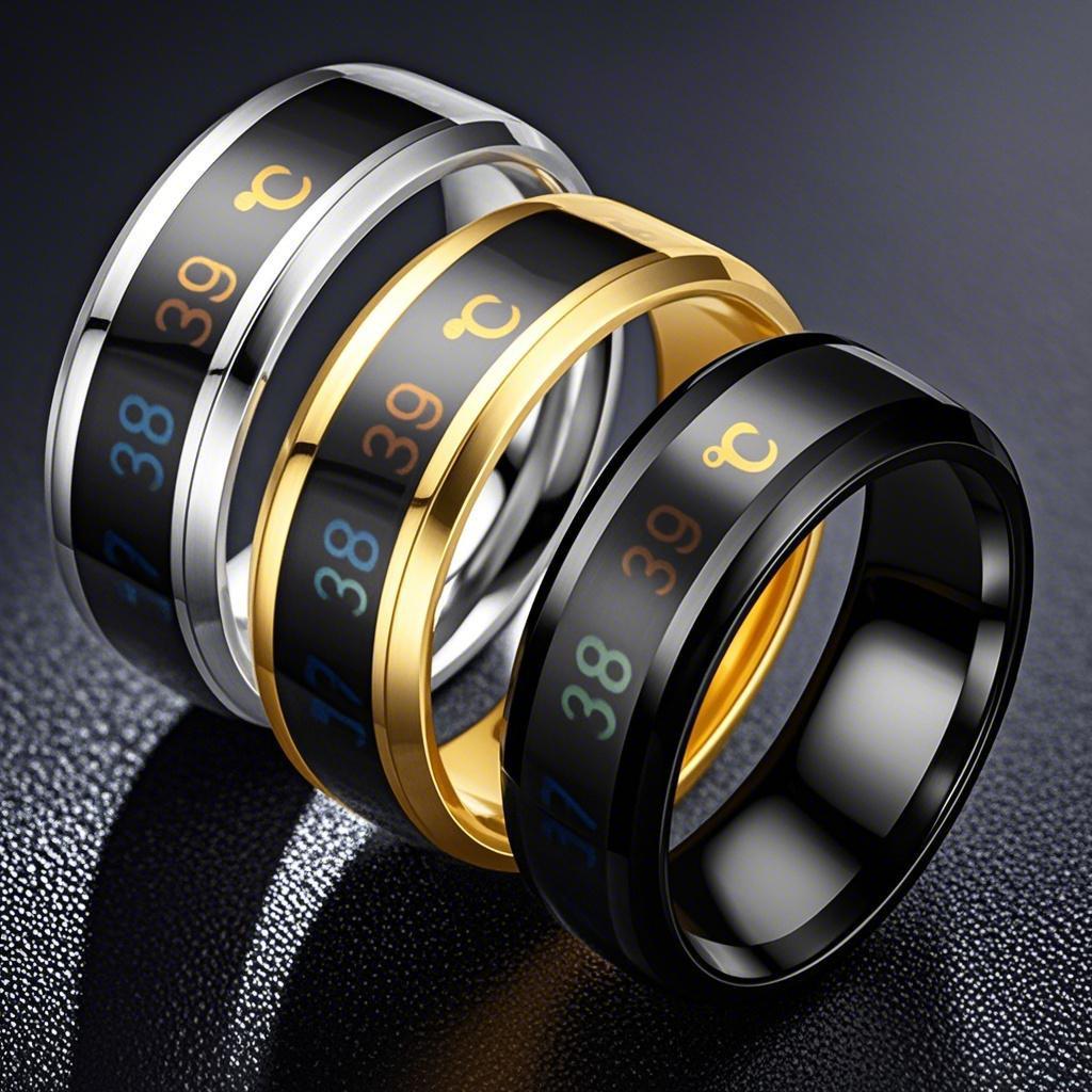 Titanium Steel Smart Color-Changing Temperature Ring for Men - Non-Fading Stainless Steel