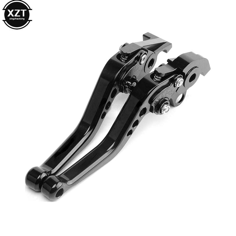 Heiß 2 Stück Universal CNC Legierung Motorrad Bremshebel Verstellbare Größe Moto Motorrad Modifikation Kupplungstrommel Bremshebel Griff