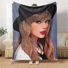 Fashionable Hat Style Flannel Blanket Super Soft Warm Cozy Blanket For Sofa Bed Office Travel Allseason Home Decor Gift