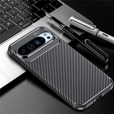 Pro pouzdro Google Pixel 9 Pro Pro kryt Pixel 9 6,3 palcový Nárazuvzdorný silikonový ochranný nárazník z uhlíkových vláken Pro Pixel 9 9 Pro