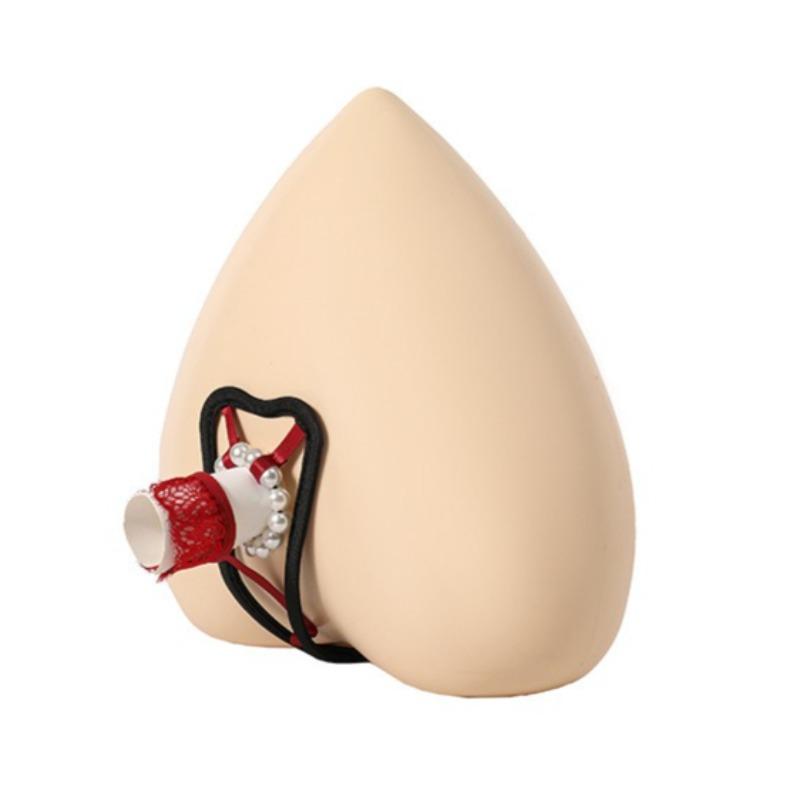 Sissy Dessous Herren Ausgeschnitten C-String Unsichtbare Slips Offene Penis Tasche Bikini Tanga Slips Perlen O-Ring Enhancer Unterwäsche