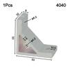 Aluminum Joint Fastener 90 Degree Bracket For Aluminum Extrusion 3030 Series Aluminum Extrusion Easy To Install High Hardness