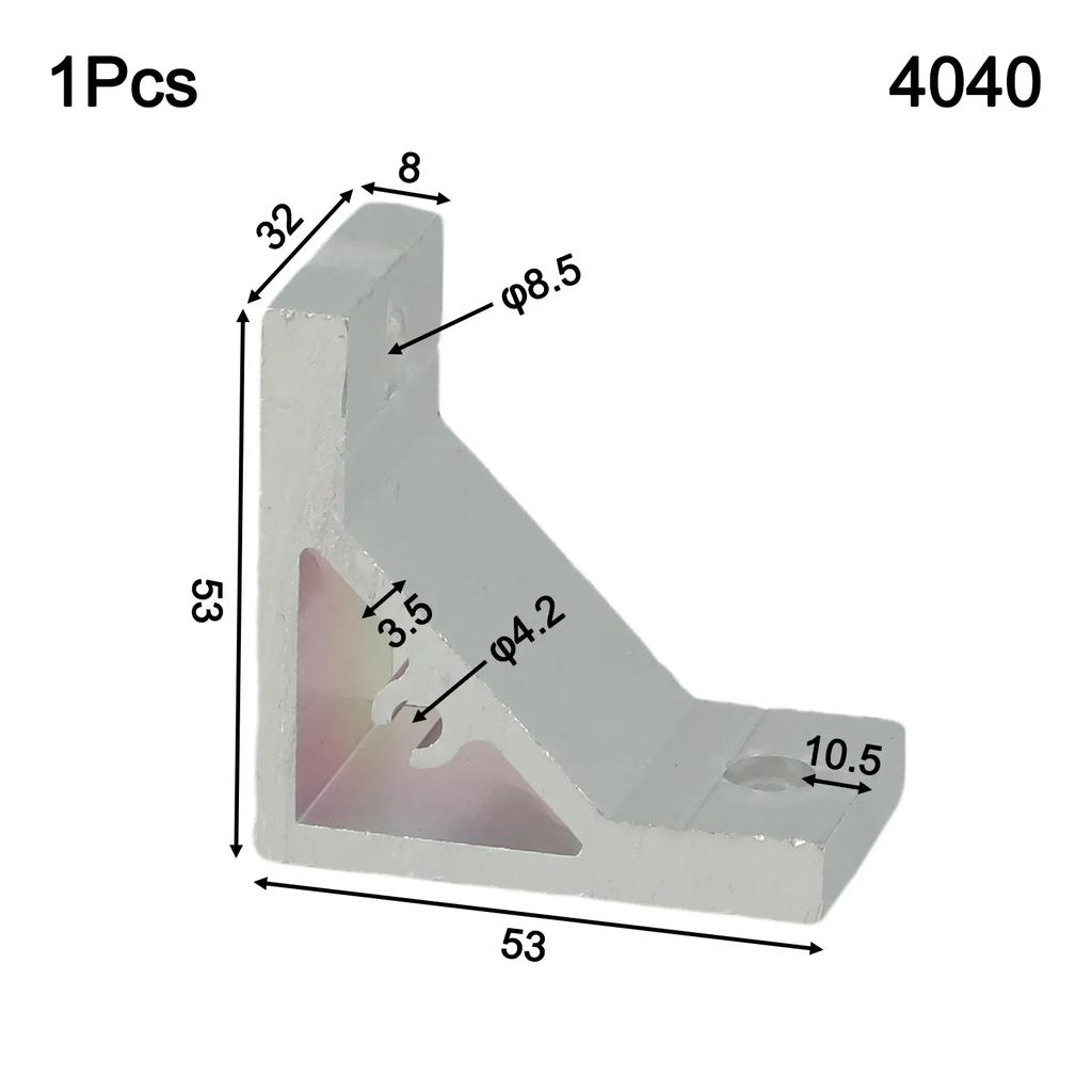 Aluminum Joint Fastener 90 Degree Bracket For Aluminum Extrusion 3030 Series Aluminum Extrusion Easy To Install High Hardness