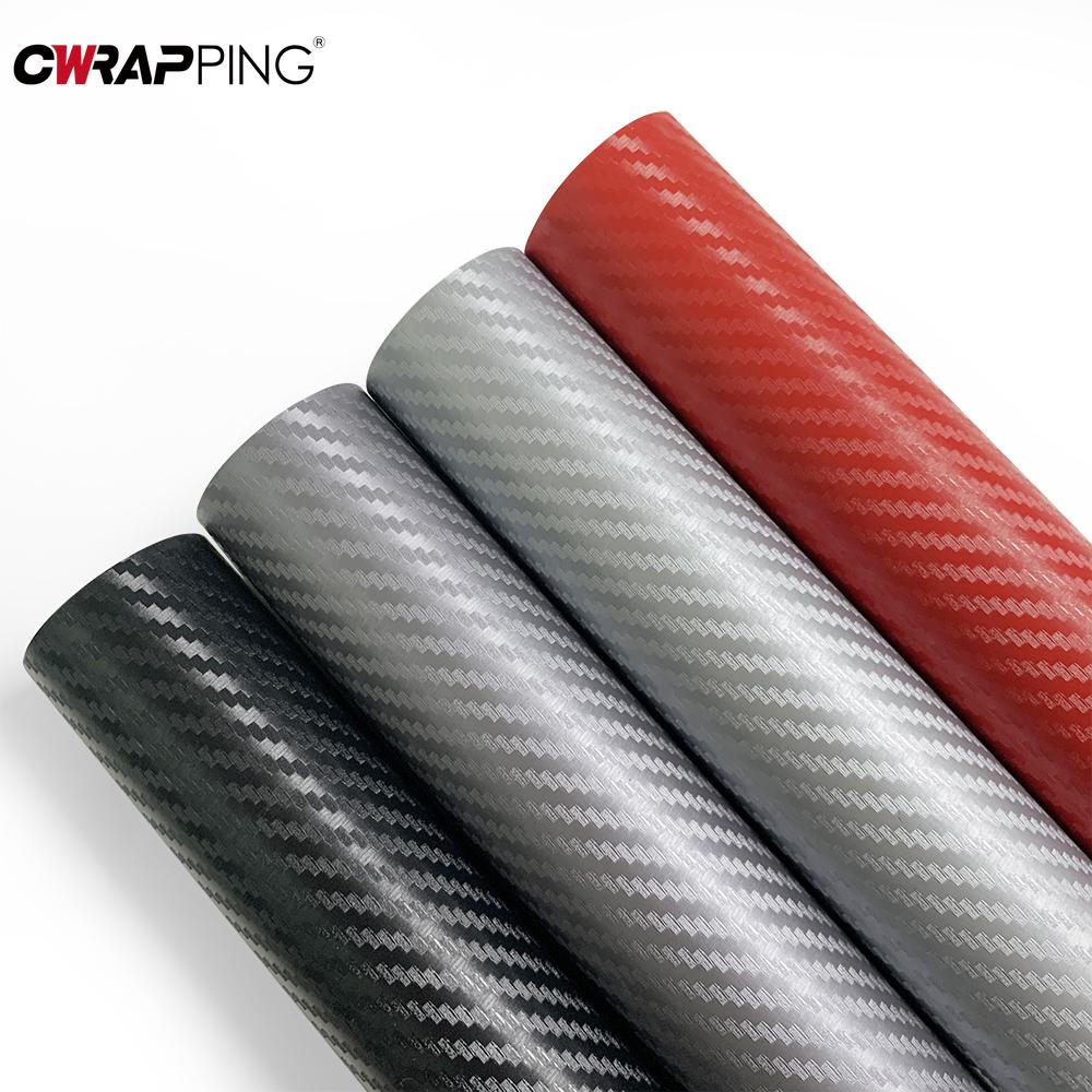 127cm Car 3D Carbon Fiber Vinyl Wrap Car Stickers Exterior Styling Film for Auto Motorcycle Interior Protection Film Decorative