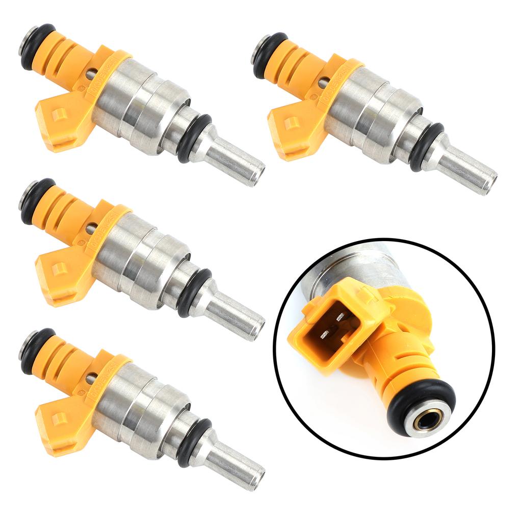4pcs Fuel Injectors 0K30E13250 Fit for Kia Rio 1.6L L4 2001-2005 FJ640