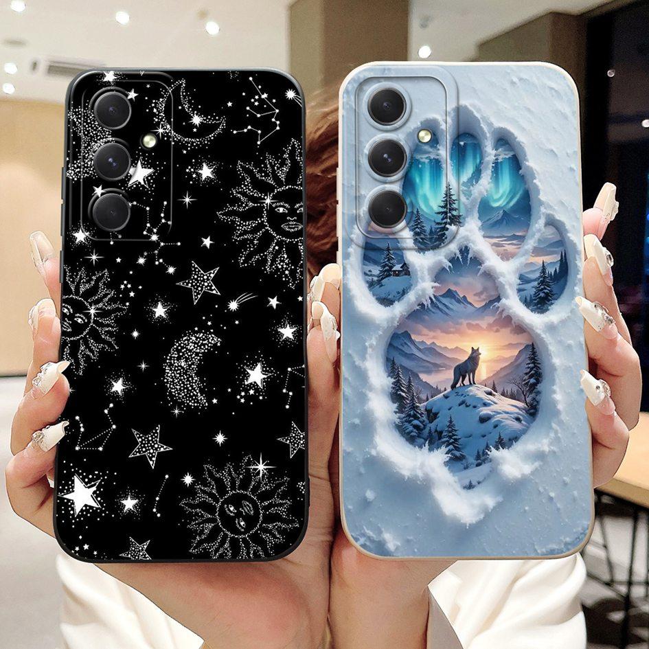 Case For Samsung Galaxy A53 A54 A55 5G Cover SM-A536B SM-A546V SM-A556B Shockproof Funda Fashion Flower Soft Silicone Matte Etui