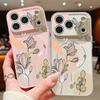White Magnolia Flower Pattern Case For iPhone 17 Pro Max Magnetic For Magsafe Hybrid Slim Matte Cover For iPhone 16 15 14 13 Pro Max