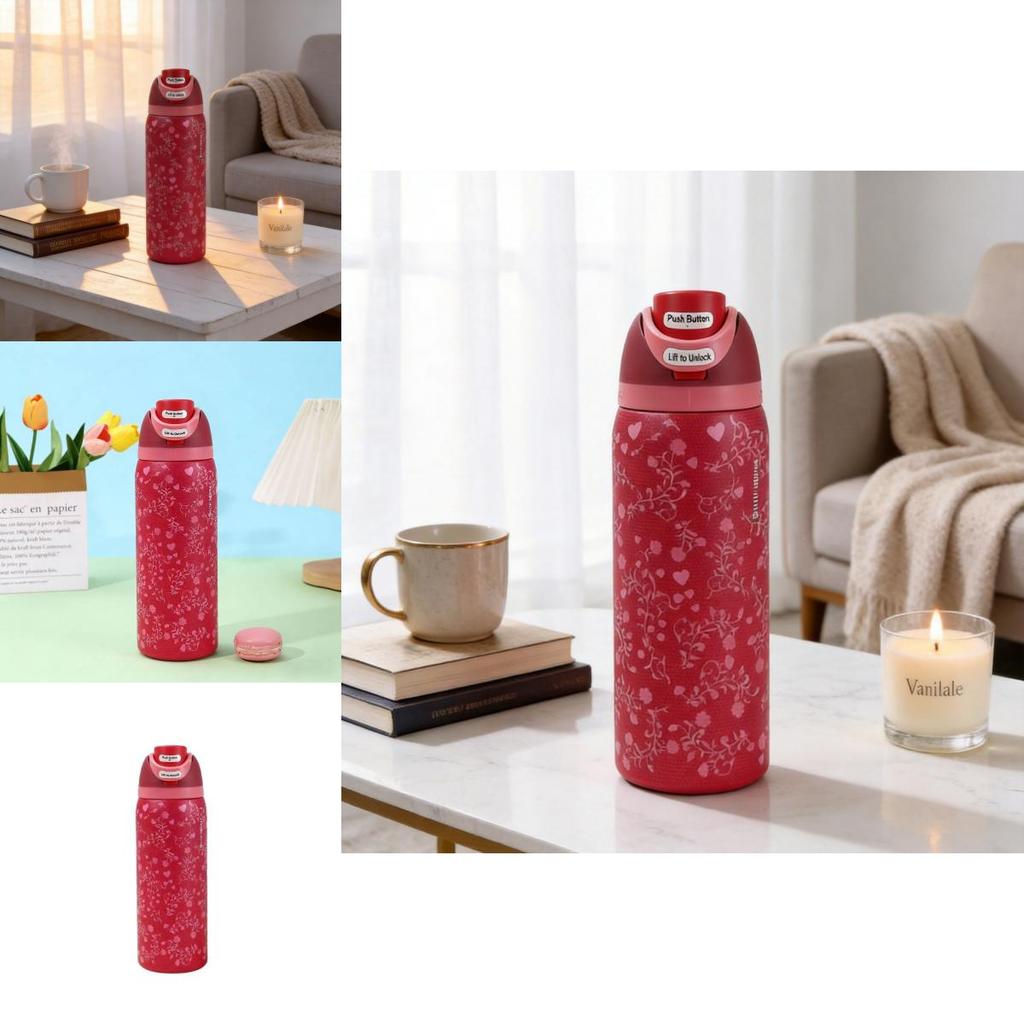 Double Wall Stainless Steel Travel Mug With Leak Proof Lock For Office And Outdoors