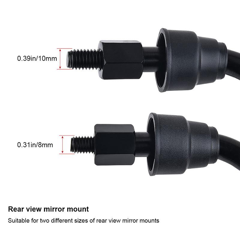 1pár příslušenství pro motocykly Moto zrcátka Skútr E-bike Zpětná zrcátka Elektrombilní Zadní Konvexní Zrcátko 8mm 10mm