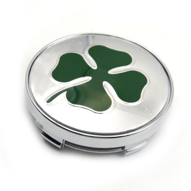 4X60mm Quatrefoil Logo Auto Wiel Center Hub Caps voor 147 155 156 159 166 4C 8C Brera Giulia Giulietta Mito Stelvio Spider GT Etc.