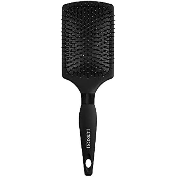 Brosse Démêlante - LUSSONI - Care & Style Carré - Design Élégant - Prise En Main Facile - Usage Quotidien