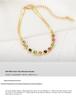 18K Gold-Colored Zircon Necklace & Bracelet Set: Stylish Clavicle Chain and Trendy Design for Women