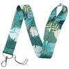 Green Plant Card Holder Case Student Badge Work Access Card ABS Plastic Lanyard Card Cover Bags for Women Girl