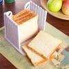 Portable Toast Bread Slicer Stand Plastic Multifunctional Sandwich Cutter Mold Foldable Loaf Cutter Rack for Homemade Bread