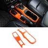 2pcs Central Gear Shift 4WD Panel Trim Cover for Jeep Wrangler JL JT 18+ Orange