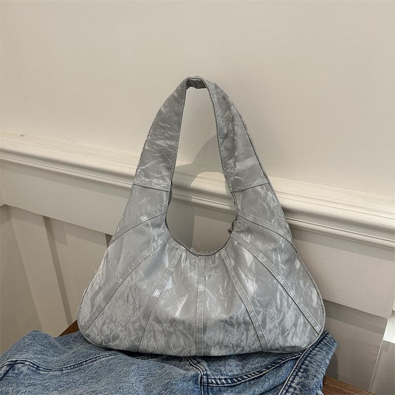 2025 Neue Mode Einfarbig Lässig Schlicht Große Kapazität Schultertasche Tragetasche Gefaltet Vielseitig Unterarmtasche