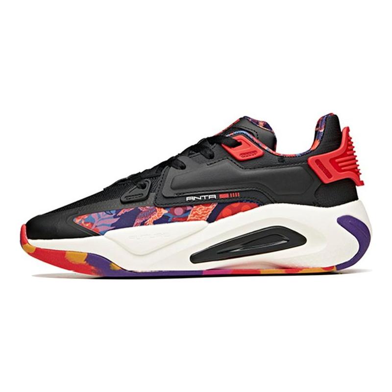 Anta Life Collection Super Body Slip Resistant Abrasion Resistant Low top Skateboard Shoes Men's Black Red 112118083-4